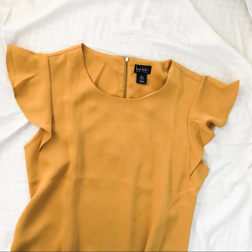 Nicole Miller Flutter Sleeve Shift Dress Like New